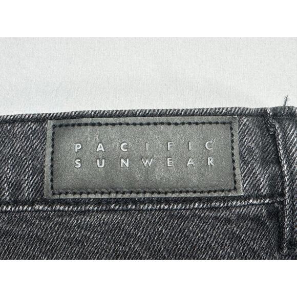 NWOT Pacific Sunwear PacSun Women's Nora Wide Leg Black Denim Jeans - Size 27x26 - Picture 4 of 7